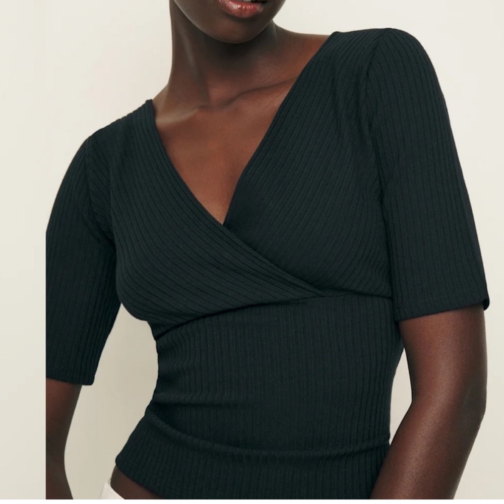Reformation Eloise Knit Top Black - Size M - Picture 2 of 4